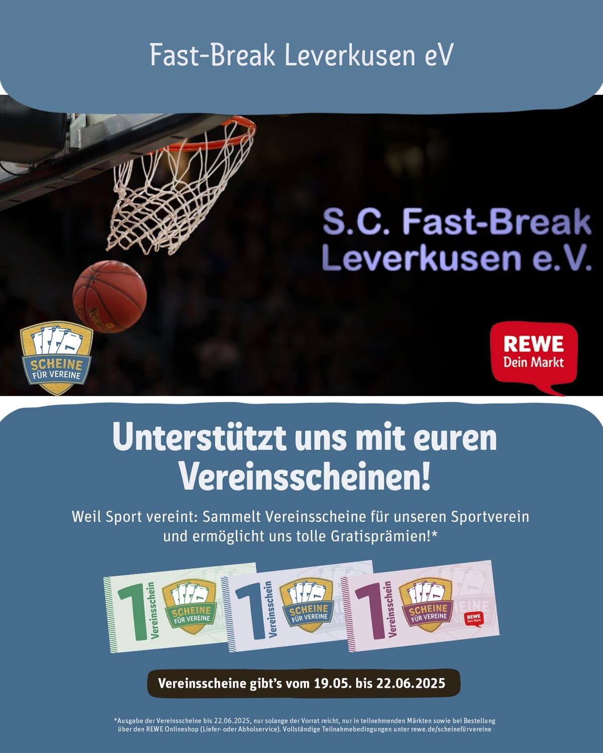 REWE Scheine für Vereine ab 19. Mai